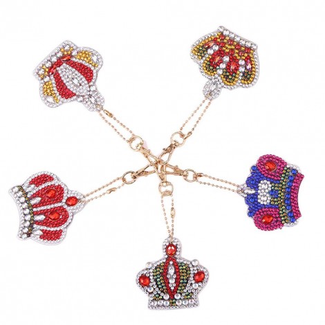 5pcs Crown Keychains