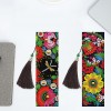 Leather Flower Tassel Art Book Marks
