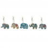 5pcs Elephant Keyring Keychains