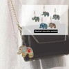 5pcs Elephant Keyring Keychains