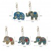 5pcs Elephant Keyring Keychains