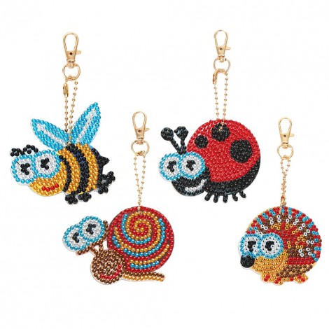 DIY Keychain - 4Pcs Big Eye Animals