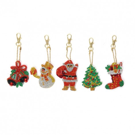 DIY Keychain - 5Pcs Christmas Snowman