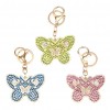 3pcs Metal Special Shape Butterfly Keychain