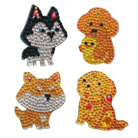 4pcs Dog Keychain Special Women Bag Keyring