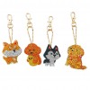 4pcs Dog Keychain Special Women Bag Keyring