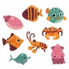 DIY Stickers - 8Pcs Sea Fish Turtle