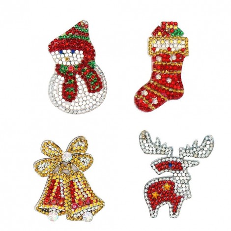 4pcs Christmas Keyring