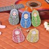 5pcs Russian Doll Key Chains