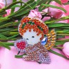 4pcs Paintng Special Shape Girl Angle Style Keychain