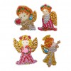 4pcs Paintng Special Shape Girl Angle Style Keychain