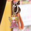 4pcs Paintng Special Shape Girl Angle Style Keychain