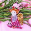 4pcs Paintng Special Shape Girl Angle Style Keychain