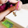 4pcs Paintng Special Shape Girl Angle Style Keychain