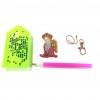 4pcs Paintng Special Shape Girl Angle Style Keychain