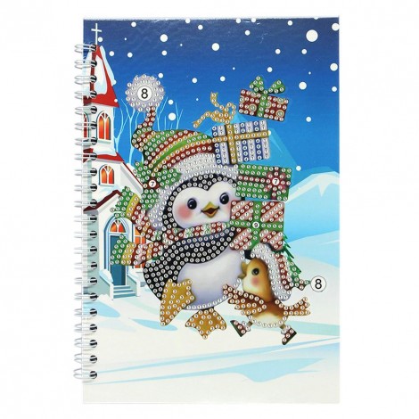 Christmas Penguin 50 Pages A5 Notebook
