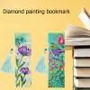 2pcs Bookmark Flowers Leather Tassel Book Marks
