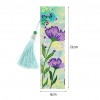 2pcs Bookmark Flowers Leather Tassel Book Marks