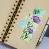 2pcs Bookmark Flowers Leather Tassel Book Marks