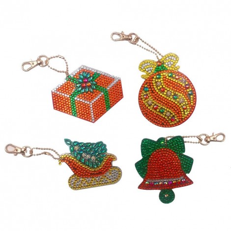 4pcs Christmas Keychain