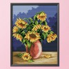 Sunflower Vase - 11CT Stamped Cross Stitch - 30x37cm