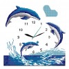 Blue Dolphin - 14CT Stamped Cross Stitch - 33*33cm