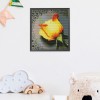 Yellow rose in the grid - 11CT Stamped Cross Stitch - 28*30cm