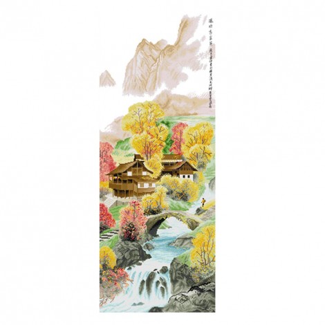 Seasons Landscape - 11CT Stamped Cross Stitch - 113x48cm