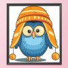 Owl Bird with Cap - 11CT Stamped Cross Stitch - 36x40cm