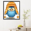Owl Bird with Cap - 11CT Stamped Cross Stitch - 36x40cm