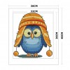 Owl Bird with Cap - 11CT Stamped Cross Stitch - 36x40cm