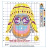 Owl Bird with Cap - 11CT Stamped Cross Stitch - 36x40cm