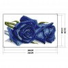 Canvas Needlework DIY Cross Stitch 14CT Stamp Kit Artwork (H016 Blue Rose)
