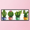 11CT Ornaments DIY Stamped Canvas Kit Cross Stitch Needlework (H818 Cactus)