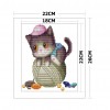 Cat - 14CT Counted Cross Stitch - 22x26cm