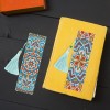 2pcs Leather Tassel Mandala Bookmarks