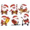 DIY Stickers - 6Pcs Santa