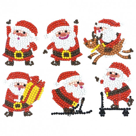 DIY Stickers - 6Pcs Santa