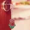 4pcs Flowers Keychains