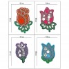 4pcs Flowers Keychains