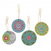 4pcs Bag Pendant Mandala Keychains