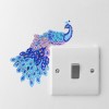 Peafowl Luminous Switch Stickerschen Decals