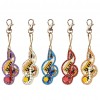5pcs Paintng Musical Notes Key Chains