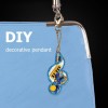 5pcs Paintng Musical Notes Key Chains