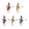 5pcs Paintng Musical Notes Key Chains