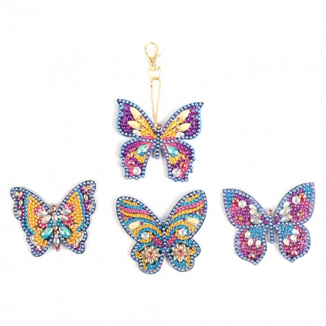 4pcs Butterfly Special Key Chain Key Ring