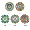 5pcs Paintng Special Shape Mandala Pattern Key Chain