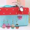 4pcs Cupcake Keychains
