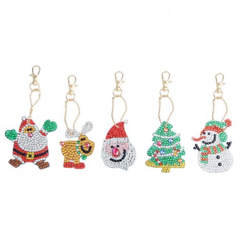 5pcs Special-Shape Keychain Christmas