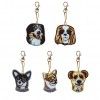 5pcs Dog Shape Key Chain Special Shape